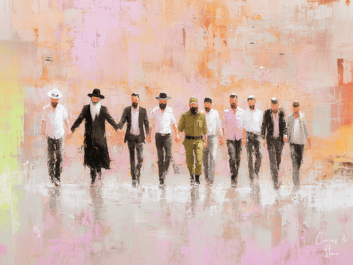 Impressionistic Jewish Landscape – Oil Painting Style Community Art (Canvas, Acrylic, Aluminum) – Jewish Wedding Gift