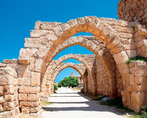 Ancient Jerusalem Stone Arches Mural