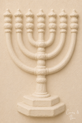 Ivory Clay Menorah