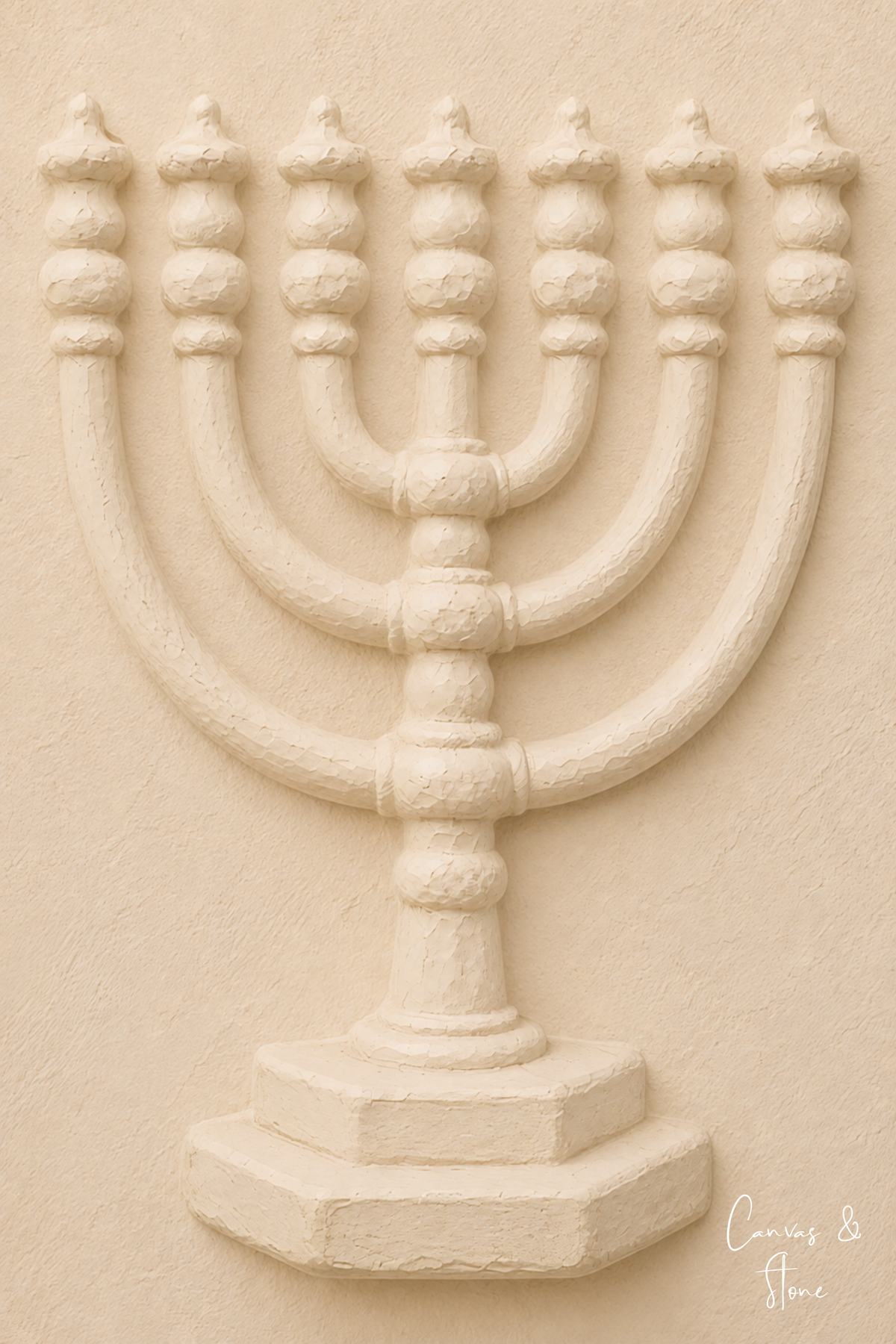 Ivory Clay Menorah
