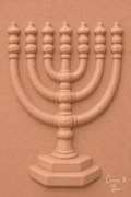 Terracotta Clay Menorah
