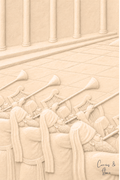 Kohanim Trumpeting at the Temple