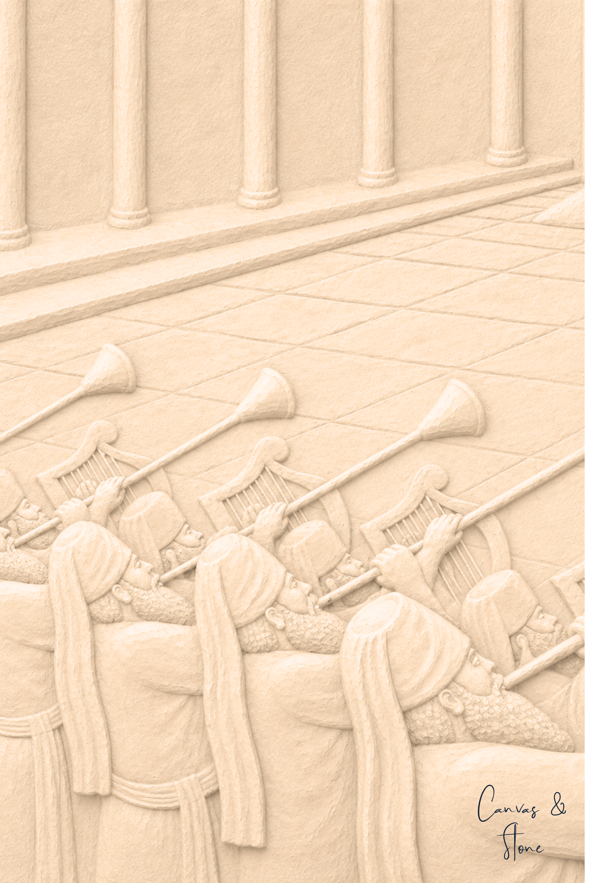 Kohanim Trumpeting at the Temple
