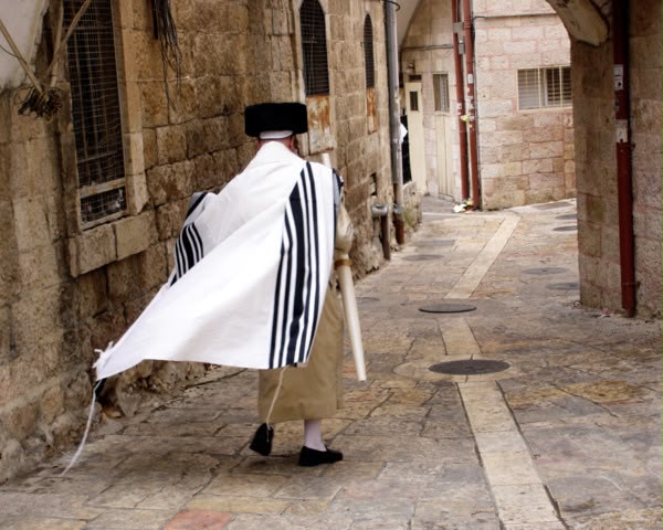 Hasidic Man in Jerusalem Alley Mural
