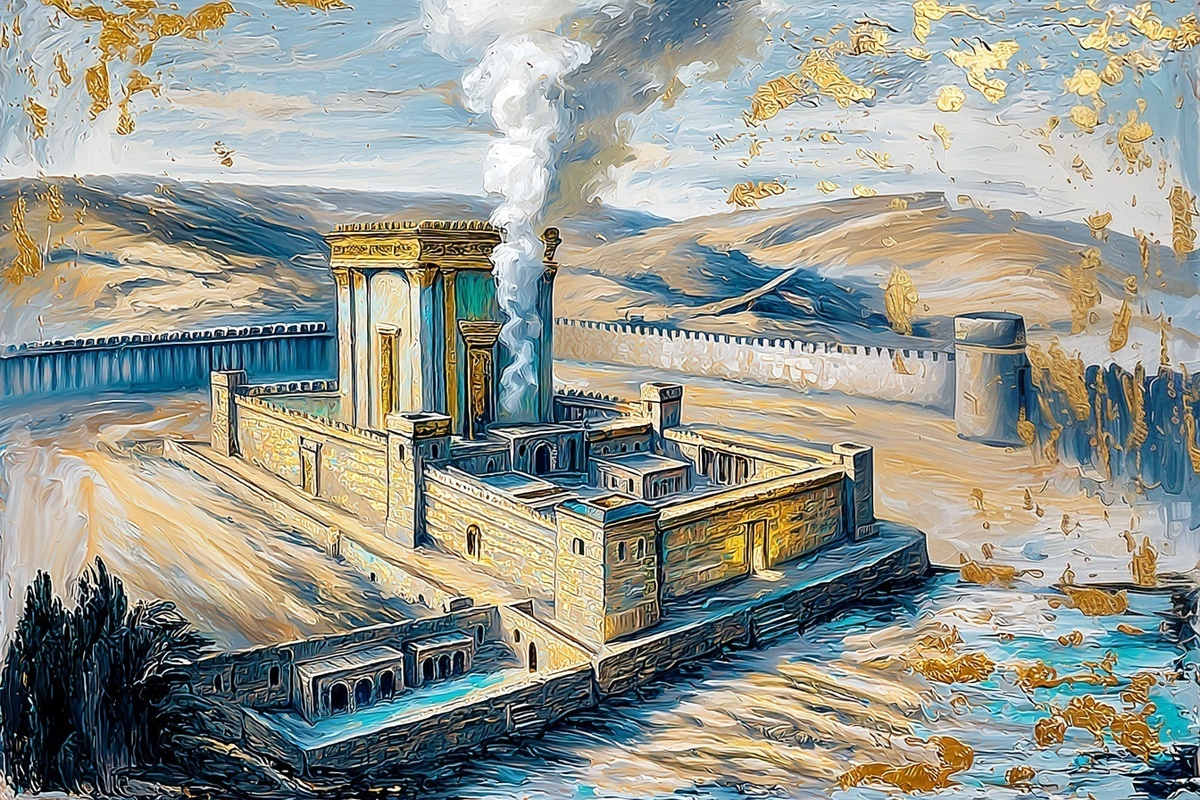 Beit Hamikdash Blue and gold