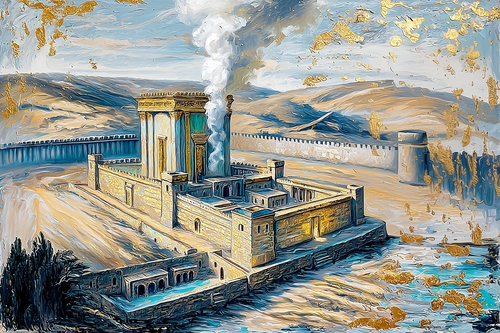 Beit Hamikdash Blue and gold