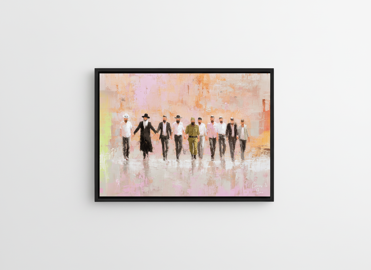 Impressionistic Jewish Landscape – Oil Painting Style Community Art (Canvas, Acrylic, Aluminum) – Jewish Wedding Gift